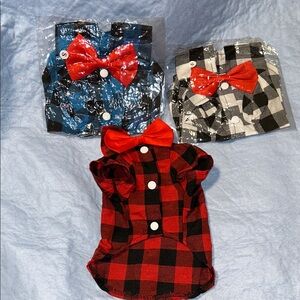 3 Pack Plaid Puppy Cat Shirt Cute Dog Shirt Cat Shirt Dog Plaid Shirt Dog Shirts